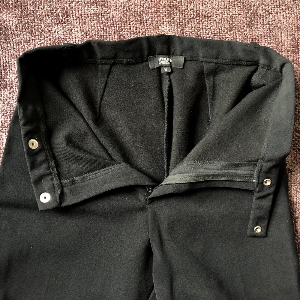Philippe Adec Black Pant, Size 6 - Picture 4 of 14